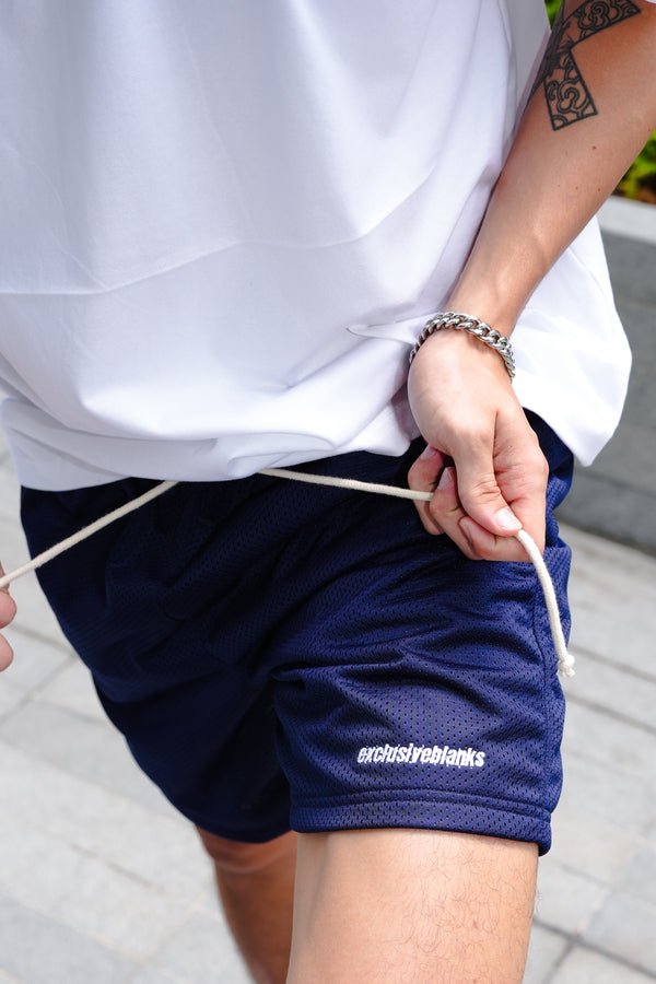 Athletic Mesh Shorts In Navy